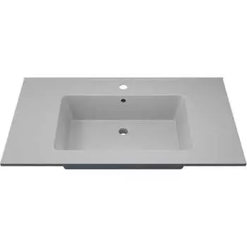 Полувстраиваемая раковина для ванной uperwood Parma Quartz_85 см, белая матовая, жасмин 291003009