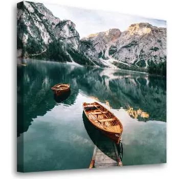 Постер (картина) Студия фотообоев лодки в горном озере 2336632