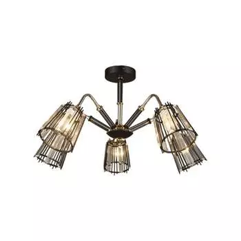 Потолочная люстра IMEX MD.4050-5-S BK+FGD