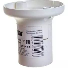 Потолочный прямой электрический патрон Navigator NLH-PL-W2-E27 14017