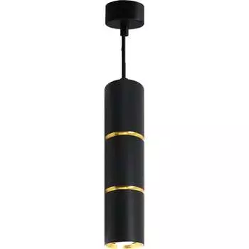 Потолочный светильник FERON ml1868 на подвесе mr16 35w, 230v, черный, золото 55x180 48647