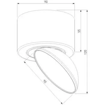 Потолочный светодиодный светильник Elektrostandard smooth черный 25053/led a065461
