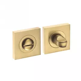 Поворотная кнопка doorlock dl m08/sy osv-15 латунь матовая, квадратная розетка, a=35-42мм, шток 5/8мм 73586