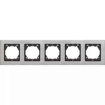 Пятерная рамка Vesta Electric Exclusive Silver Metallic FRM050501STA
