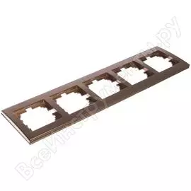 Пятиместная горизонтальная рамка Lezard RAIN 703-3131-150