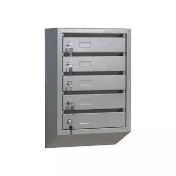 Пятисекционный металлический почтовый ящик ООО "ПК ХозЦентр" ПЯ-00019