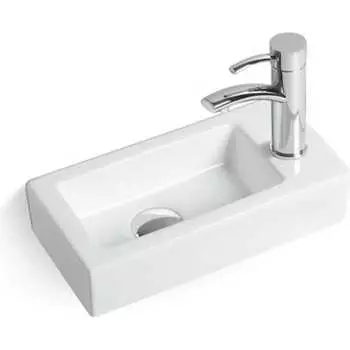 Правая подвесная керамическая раковина VINCEA VBS-133R