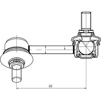 Правая стойка заднего стабилизатора для Hyundai Santa Fe (12-)/Kia Sorento (09-) TRIALLI SP 0832