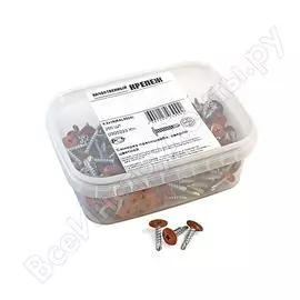 Саморез с прессшайбой и сверлом качественный крепеж 4,2/16 RAL8004 коричневая медь (250 шт.) 0300223