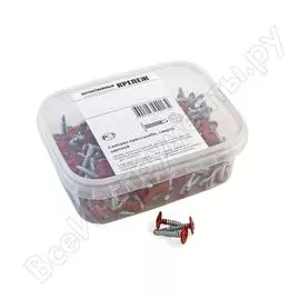 Саморез с прессшайбой и сверлом качественный крепеж 4,2/16 RAL3003 красный рубин (250 шт.) 0300247