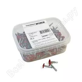 Саморез с прессшайбой и сверлом качественный крепеж 4,2/19 RAL3011 красно-коричневый (250 шт.) 0300245