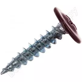 Острый саморез с прессшайбой качественный крепеж 4,2/19 RAL3005 красное вино (250 шт.) 0300237