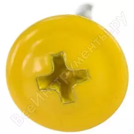 Саморез с прессшайбой и сверлом качественный крепеж 4,2/19 RAL1018 желтый цинк (250 шт.) 0300191