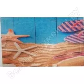 Придверный коврик fora грязезащитный, фотопринт цветной пляж, 40x60 cм for-door23