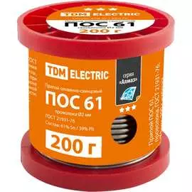 Припой TDM ELECTRIC ПОС 61 серия Алмаз SQ1025-0317