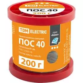 Припой TDM ELECTRIC ПОС 40 серия Алмаз SQ1025-0321