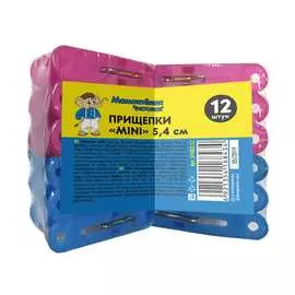 Прищепки Мамонтенок Чистолюб MINI D1002-12