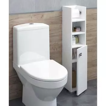 Притуалетный шкаф SANTREK (с втулкой) "Виола" 1 дверь, 2 ниши, правый, 200x950x190 316054