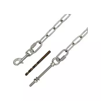 Привязочная нержавеющая цепь для крупных пород собак KREPFIELD KF406-10