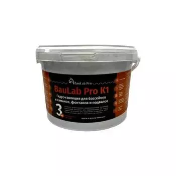Профессиональная гидроизоляция BauLab Pro К1 3 кг K1/3
