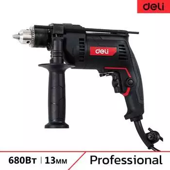 Профессиональная ударная дрель DELI DE-CZ13-1E 142606
