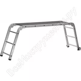 Профессиональные рабочие алюминиевые складные подмости СИБИН ПРП-36 38845