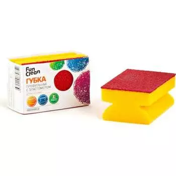 Профильная губка для посуды Fun Clean 6802