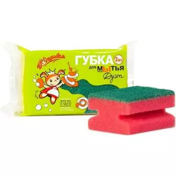 Профильная губка для посуды Золушка Дуэт 8