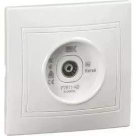 Проходная телевизионная розетка IEK KVARTA РТВ11-КБ KV-A10-P-K01