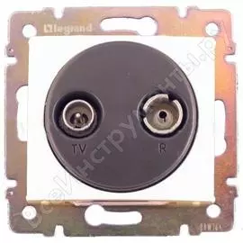 Проходная tv-fm розетка Legrand