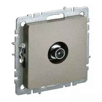 Проходная tv-розетка IEK Brite ртв10-0-брш BR-A10-P-K37