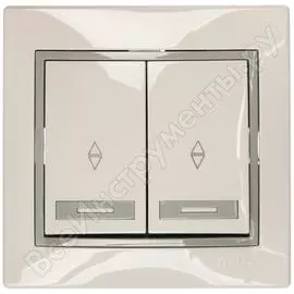 Проходной двойной выключатель Lezard MIRA 701-0215-106