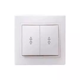 Проходной двухклавишный выключатель IEK КВАРТА EVK22-K01-10-DM