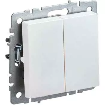 Проходной двухклавишный выключатель IEK Brite вс10-2-6-брж BR-V22-0-10-K36