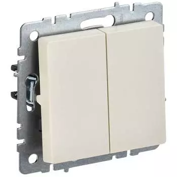 Проходной двухклавишный выключатель IEK Brite вс10-2-6-бркр BR-V22-0-10-K10