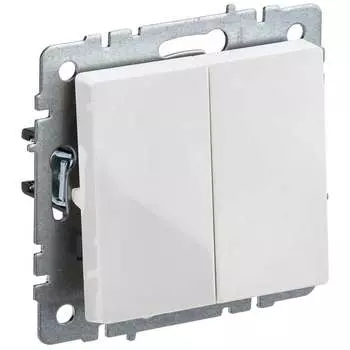 Проходной двухклавишный выключатель IEK Brite вс10-2-6-брб BR-V22-0-10-K01