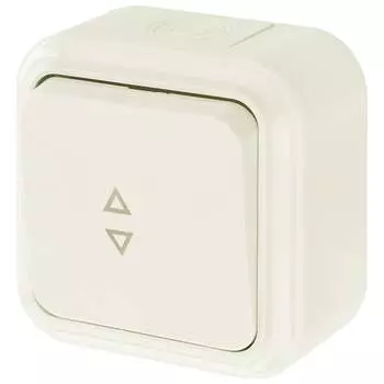 Проходной одноклавишный выключатель BYLECTRICA ПРАЛЕСКА АКВА А610-868 бежевый