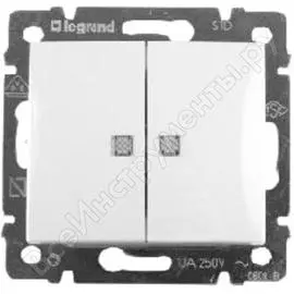 Проходной двухклавишный переключатель Legrand