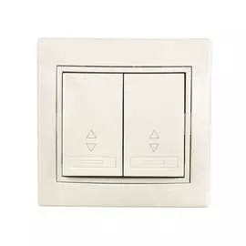 Проходной выключатель Lezard х2 крем с вст крем 701-0303-106