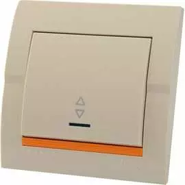 Проходной выключатель Lezard с подсветкой ПБТ крем 702-0303-114