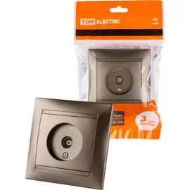 Простая телевизионная розетка TDM ELECTRIC Лама SQ1815-0717