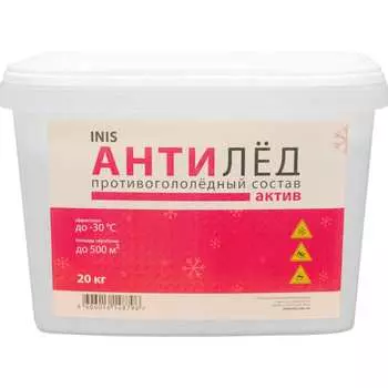 Противогололедный реагент INIS Актив 20 кг 48796
