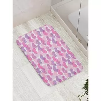 Противоскользящий коврик для ванной JOYARTY Мелковые сердечки bath_422623