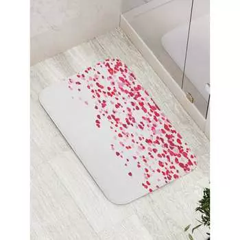 Противоскользящий коврик для ванной JOYARTY Дождь из сердец bath_422646