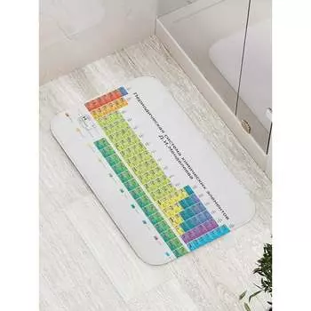 Противоскользящий коврик для ванной, сауны, бассейна JOYARTY Таблица Менделеева bath_100639