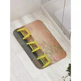 Противоскользящий коврик для ванной, сауны, бассейна JOYARTY Три табуретки bath_3391