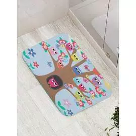 Противоскользящий коврик для ванной, сауны, бассейна JOYARTY Совиное жилище bath_3164