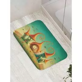 Противоскользящий коврик для ванной, сауны, бассейна JOYARTY Сказочный город bath_3539