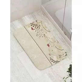 Противоскользящий коврик для ванной, сауны, бассейна JOYARTY Листья фантазий bath_3836