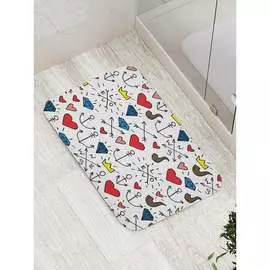 Противоскользящий коврик для ванной, сауны, бассейна JOYARTY Морская любовь bath_2830